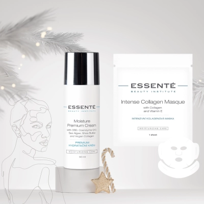 ESSENTE Zestaw Świąteczny Moisture Premium Cream 50ml + GRATIS Intense Collagen Masque
