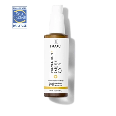 IMAGE PREVENTION+ Sun Serum SPF 30 Serum Przeciwsłoneczne z Satynowym Wykończeniem i Bezbarwną Bazą Pod Makijaż 28,3g